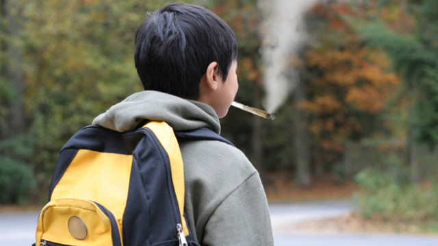 Shortly after wearing a nonstandard backpack Yuji was caught smoking a spliff