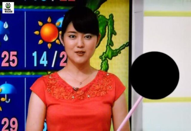 The NHK weather woman’s pointer stick will now be twice the size