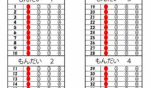 JLPT Answer Sheet